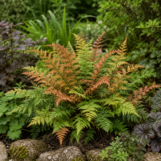 Dryopteris erythrosora (Copper Shield Fern) – Hardy Fern (3 x 9cm Pots)