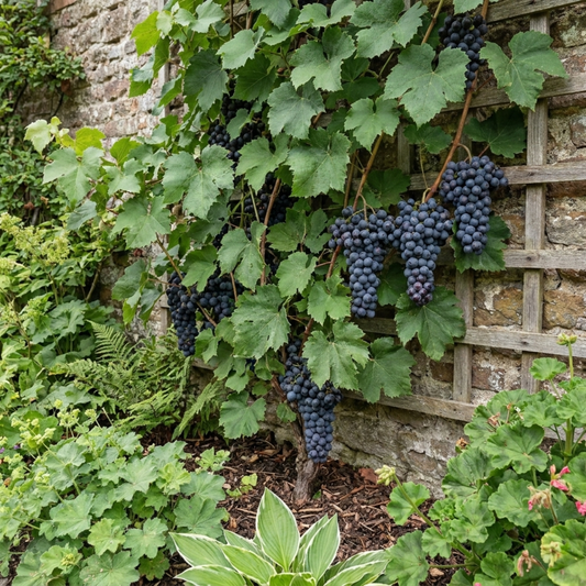 Grape Vine 'Black Hambourg' – Sweet Black Dessert Grape (3L Pot)