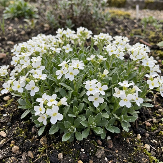 Arabis 'Aubris White' (Rock Cress) – Hardy Evergreen Alpine (Set of 3 or 6)