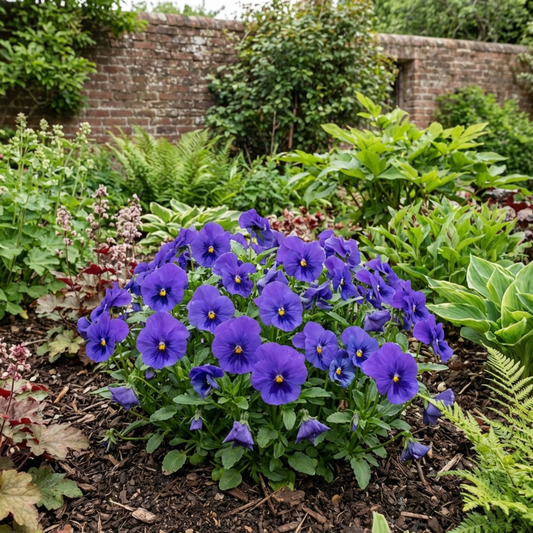 Pansy 'Delta Pro Marina' – Hardy Winter and Spring Bedding (3 Plants in a 3L Root Ball)