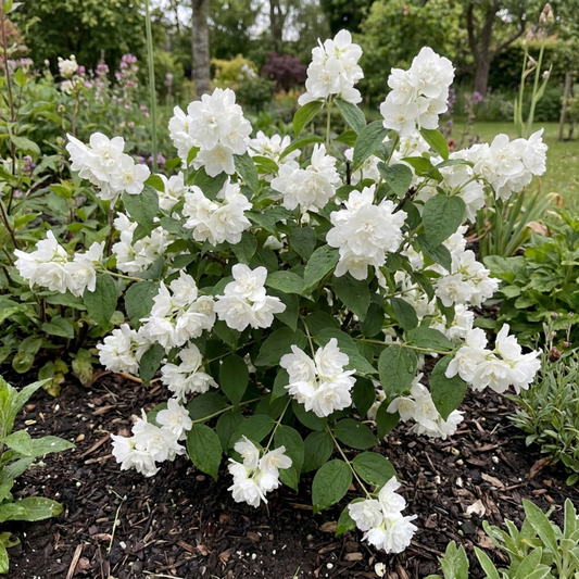 Philadelphus 'Snowbelle' (Mock Orange) – Compact Scented Shrub (3L Pot)
