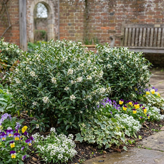 Osmanthus x burkwoodii (Burkwood Osmanthus) – Fragrant Evergreen Hedging (Set of 3 or 6)