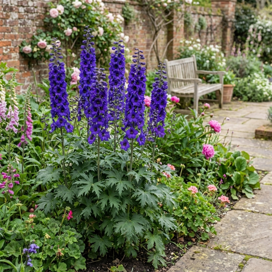 Delphinium 'Black Knight' (Pacific Giants) – Tall Hardy Perennial (Set of 3 or 6)
