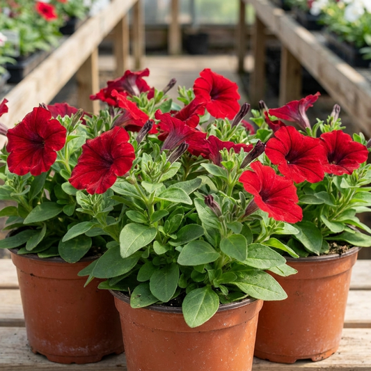 Petunia Easy Wave Red – Trailing Summer Bedding (Set of 3 or 6)