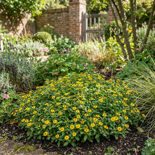 Sanvitalia 'Santiago Bright Yellow' (Creeping Zinnia) – Summer Bedding (Set of 3 or 6)