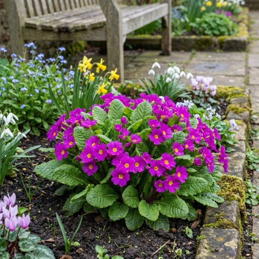 Primrose 'Queen Neon Violet' – Hardy Winter and Spring Bedding (Set of 3 or 6)