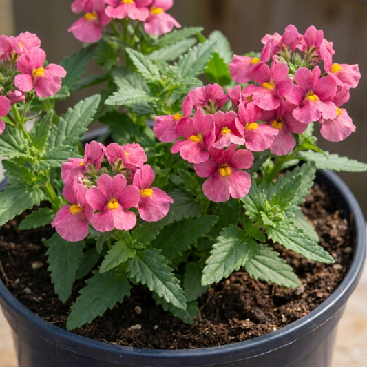 Nemesia 'Nuvo Rose Improved' – Scented Summer Bedding (2L Pot)