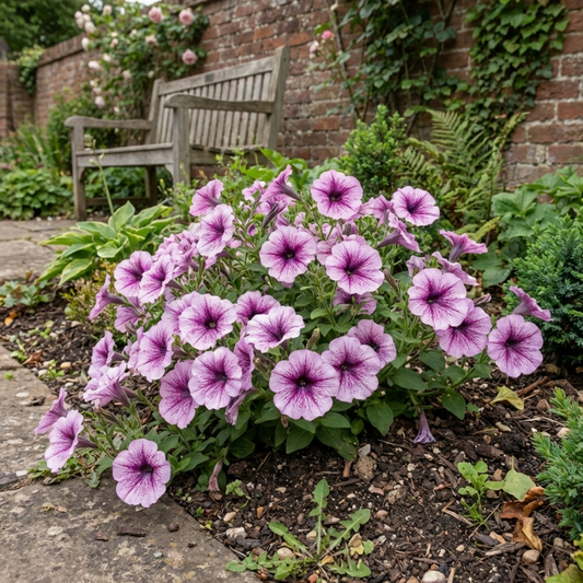Petunia Express Pum Vein – Large Flowered Summer Bedding (Set of 3 or 6)