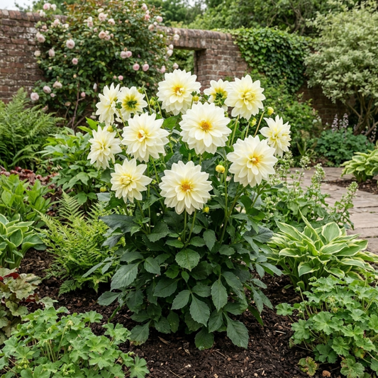 Dahlia 'Maggiore White' – Decorative Bedding Dahlia (3L Pot)