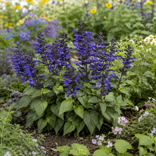 Salvia 'Sangoons Black & Bloom' – Ornamental Sage (5L Pot)