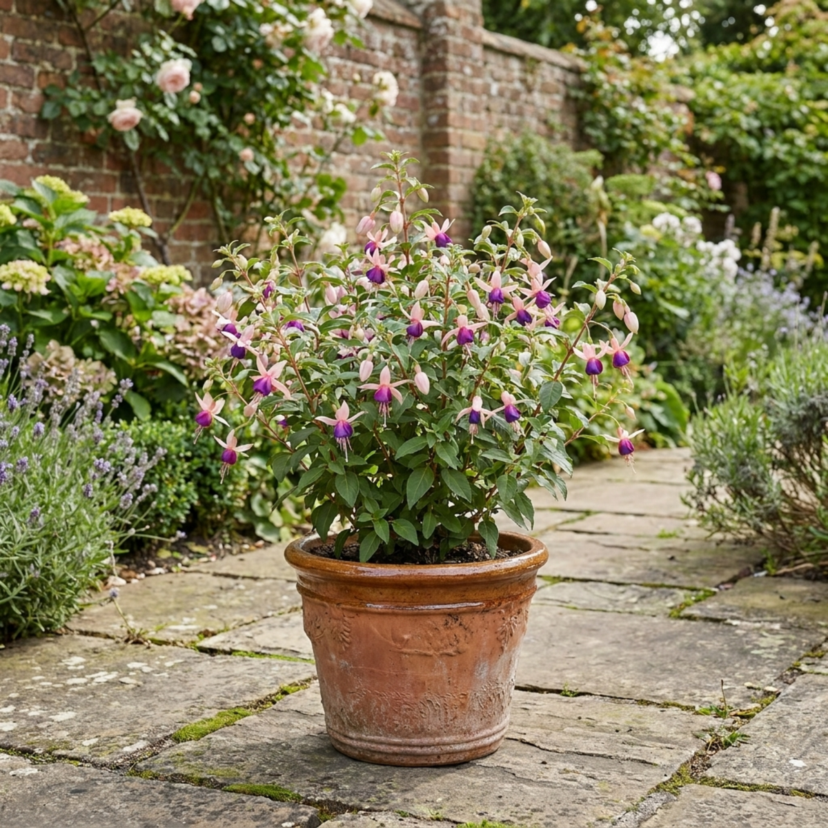 Fuchsia 'Fuchsita Blush & Violet' – Upright Bush Fuchsia (2L Pot)