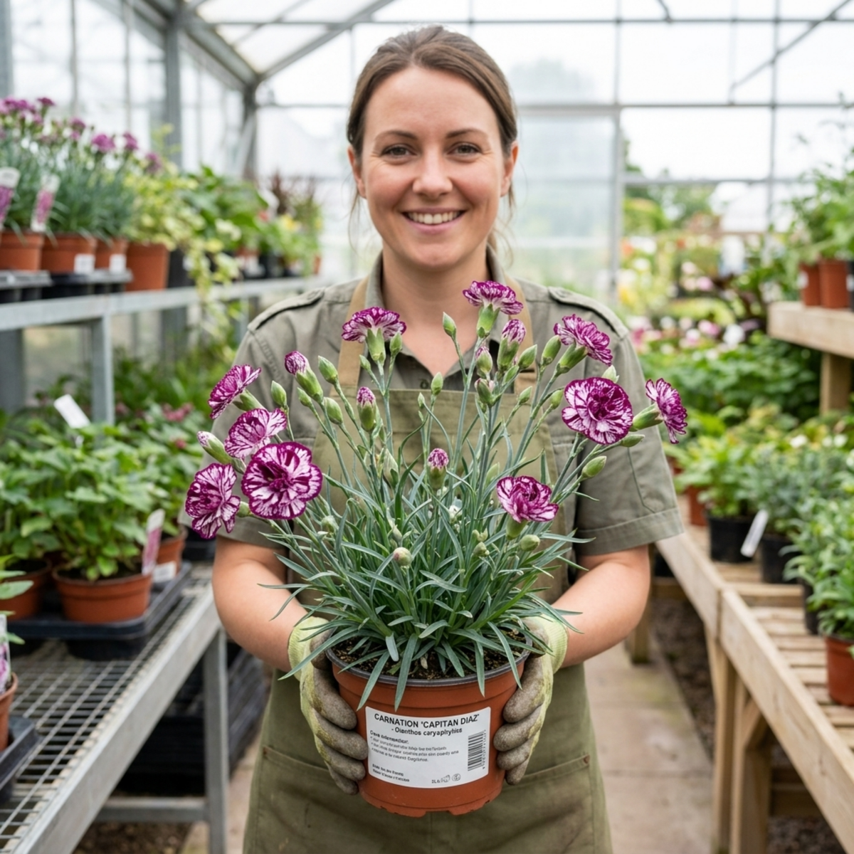 Dianthus 'Capitan Diaz' (Carnation) – Fragrant Hardy Perennial (2L Pot)