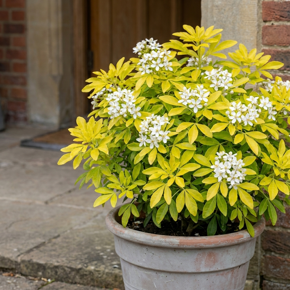 Choisya ternata 'Sundance' (Mexican Orange Blossom) – Golden Evergreen Shrub (7.5L Pot)