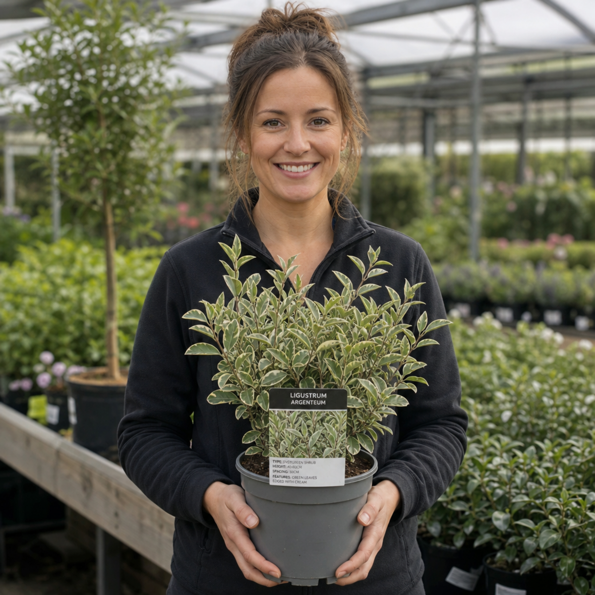 Ligustrum ovalifolium 'Argenteum' (Privet) – Hedging Shrub (2L Pot)