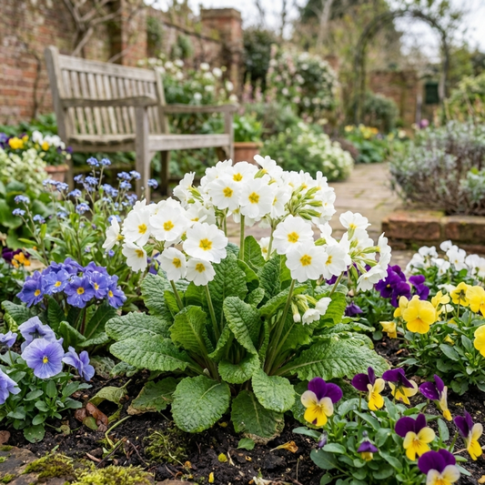Primrose 'Queen White' – Hardy Winter and Spring Bedding (Set of 3 or 6)