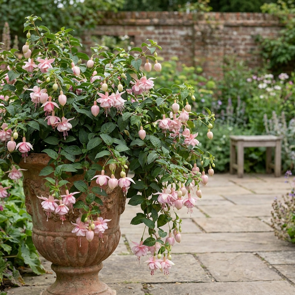 Fuchsia 'Claudia' – Pink Trailing Fuchsia (3 x 10.5cm Pots)