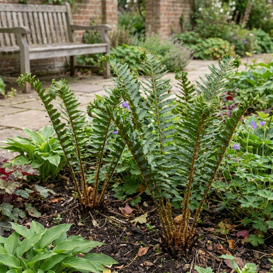 Dryopteris affinis 'Cristata' (Crested Male Fern) – Evergreen Fern (Set of 3 or 6)