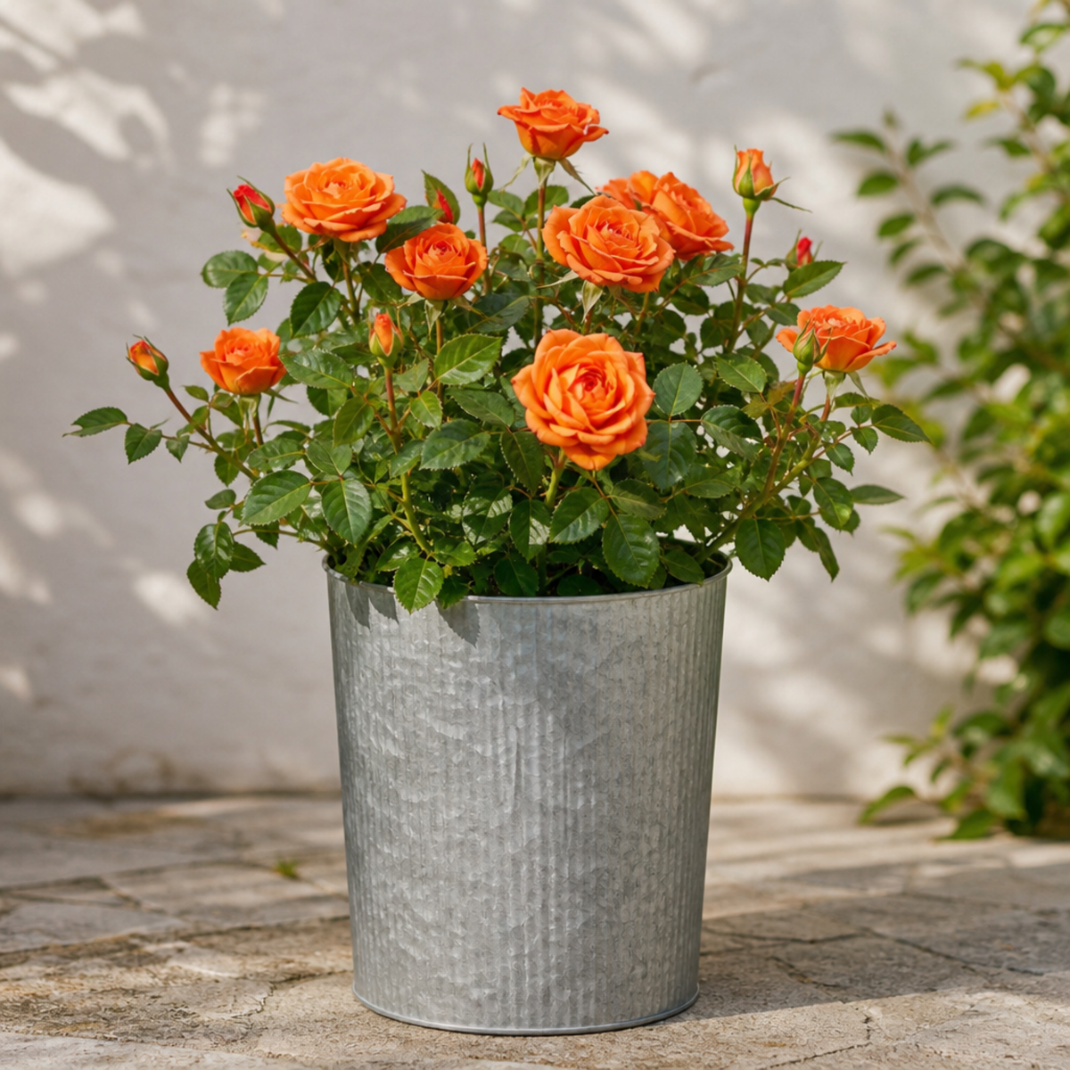 Patio Rose, Orange – Compact Repeat Flowering Rose (3L Pot)