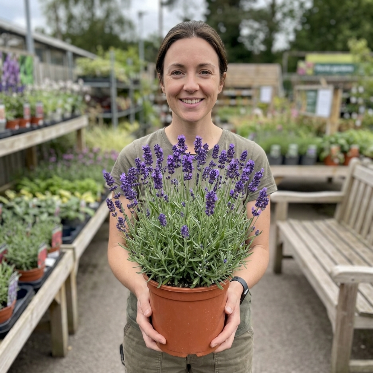 English Lavender (Lavandula angustifolia 'Hidcote') – Evergreen Shrub (5L Pot)