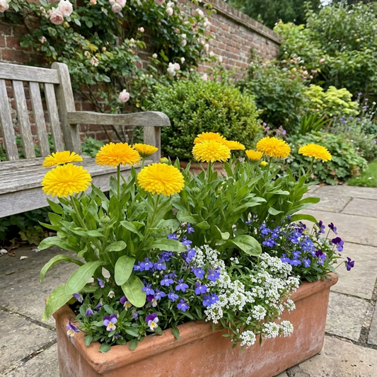 Calendula 'Fiesta Yellow' (Pot Marigold) – Hardy Annual (Set of 3 or 6)