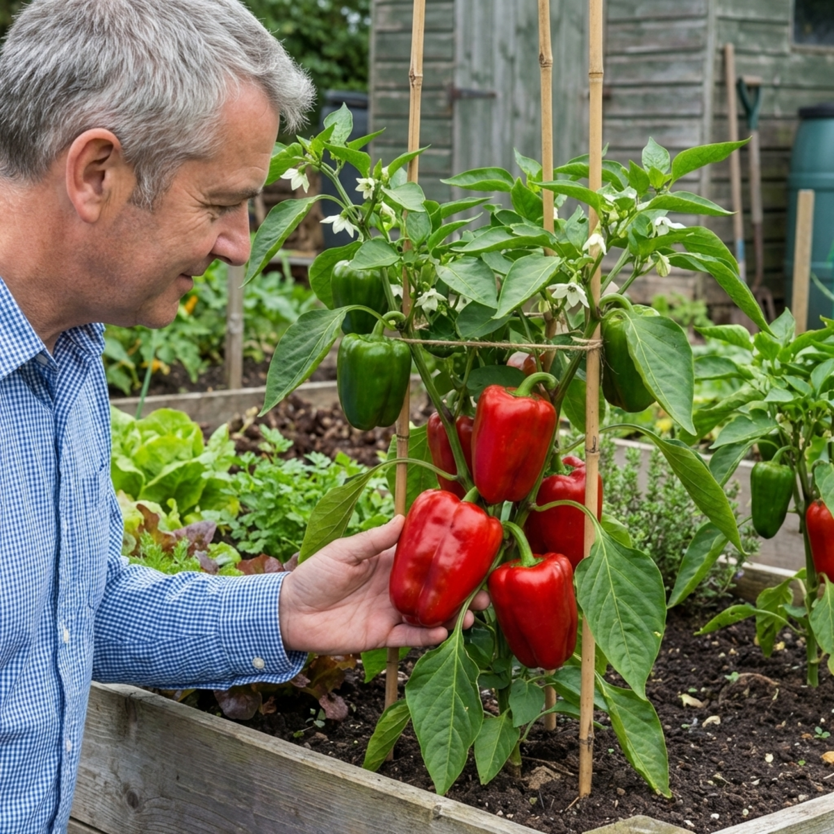 Sweet Pepper 'Red King' – Red Bell Pepper (Set of 3 or 6)