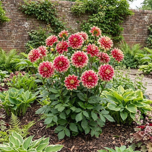 Dahlia 'Maggiore Fun Rose Bicolour' – Summer Flowering Perennial (3L Pot)