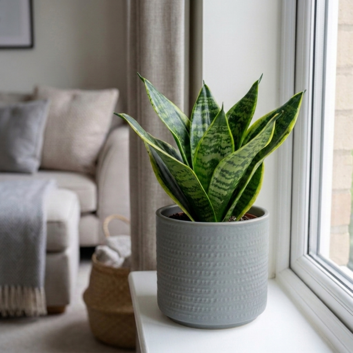 Snake Plant (Sansevieria trifasciata 'Superba') – Architectural Houseplant (5L Pot)