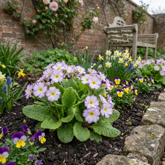 Primrose 'Queen Lilac Picotee' – Hardy Winter and Spring Bedding (Set of 3 or 6)