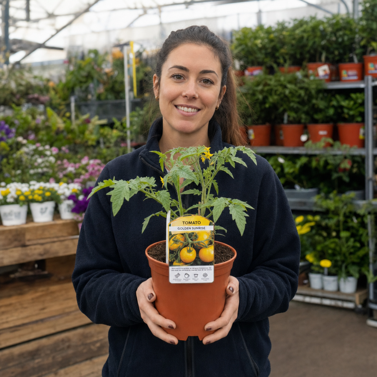 Tomato 'Golden Sunrise' – Heritage Yellow Tomato (2L Pot)