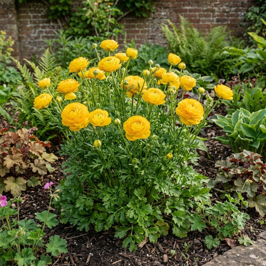 Ranunculus 'Vortex Golden Yellow' (Persian Buttercup) – Spring Bedding (2L Pot)