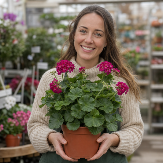 Geranium Calliope Deep Rose (Pelargonium) – Semi-Trailing Summer Bedding (2L Pot)