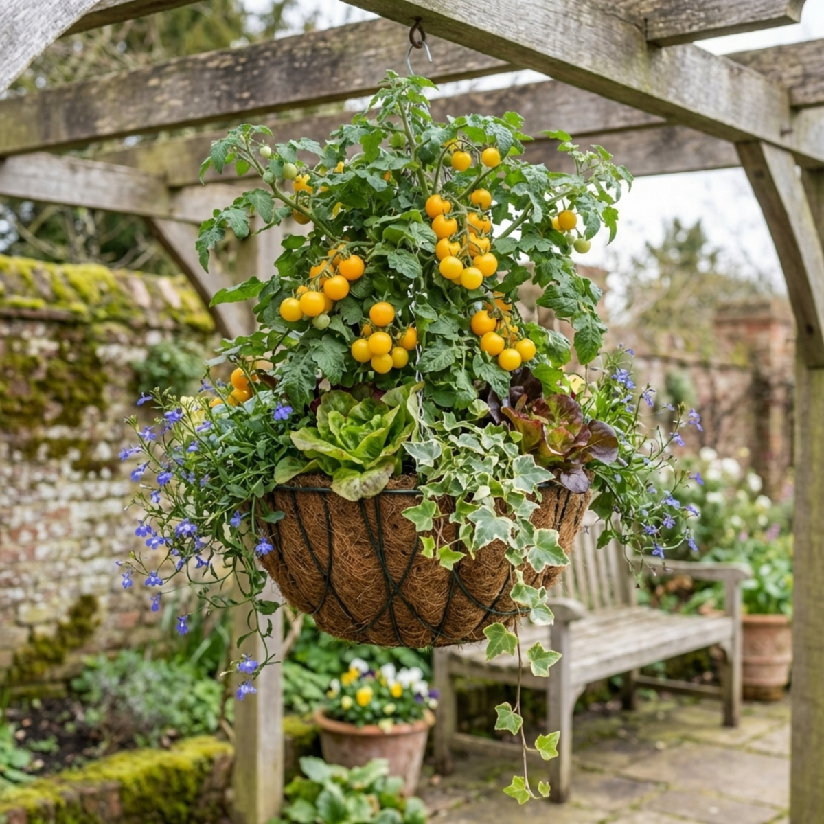 Tomato 'Tumbling Tom Yellow' – Trailing Cherry Tomato (Set of 3 or 6)