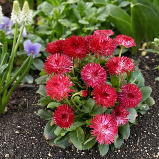 Bellis 'Habanera Red' (English Daisy) – Hardy Spring Bedding (Set of 3 or 6)