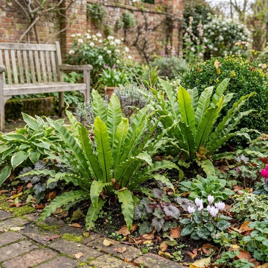 Asplenium scolopendrium (Hart's Tongue Fern) – Evergreen Fern (Set of 3 or 6)