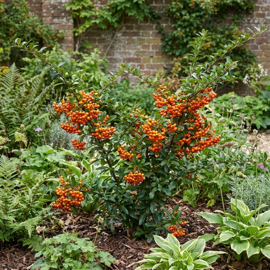 Pyracantha 'Orange Glow' (Firethorn) – Evergreen Shrub (2L Pot)