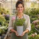 3Ltr Pink Patio Rose Bush, Outdoor Garden Ready, Pots