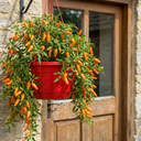 Chilli Pepper Hanging Basket, 25cm Pots, Orange GYO
