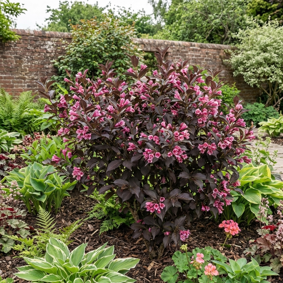 Weigela florida 'Victoria' – Purple Leaf Pink Flowering Shrub (2L Pot)