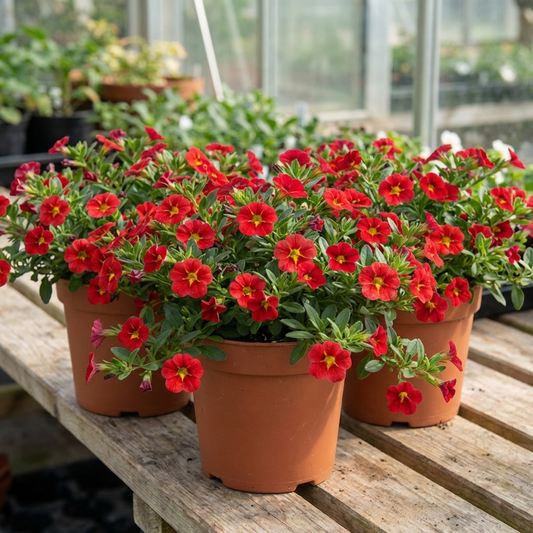 Calibrachoa 'Cabaret Red Kiss' (Million Bells) – Trailing Summer Bedding (Set of 3 or 6)