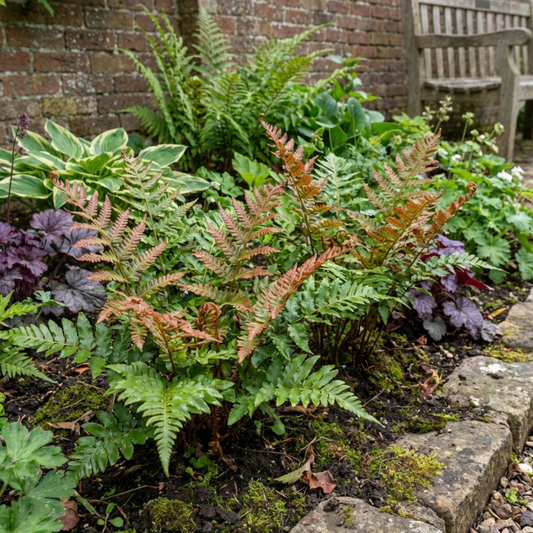 Dryopteris erythrosora 'Prolifica' (Japanese Shield Fern) – Hardy Fern (Set of 3 or 6)