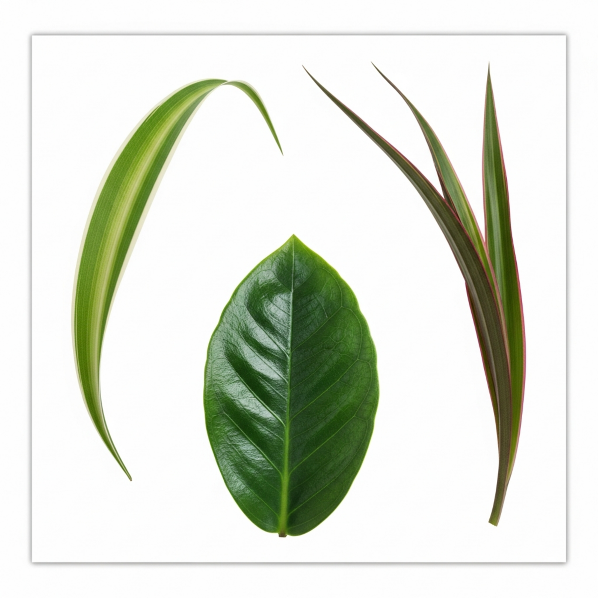 Spider Plant, ZZ Plant & Dracaena marginata – Easy Care Houseplant Collection (Set of 3)