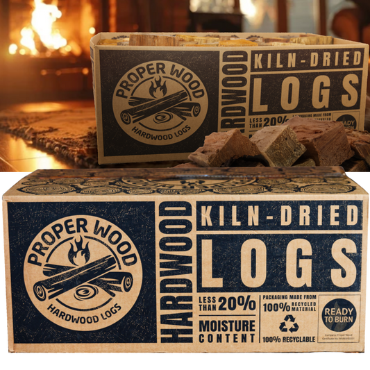 Kiln Dried Hardwood Logs – Boxed, 30kg to 240kg