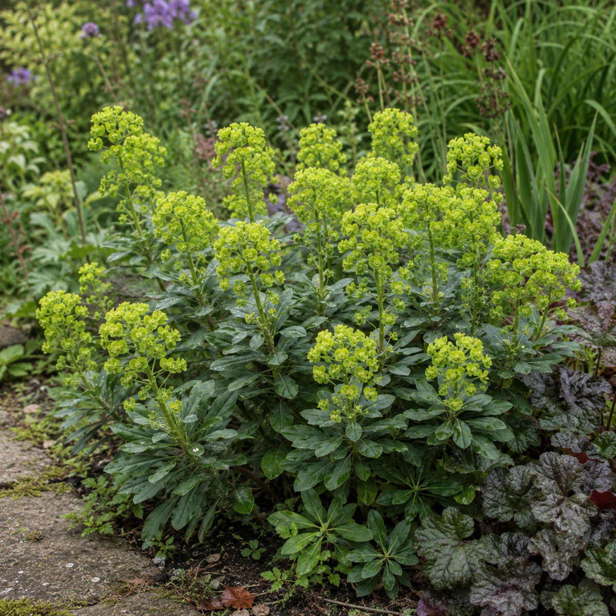 Euphorbia robbiae (Mrs Robb's Bonnet) – Shade Ground Cover (3 x 9cm Pots)