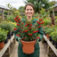 1 Pyracantha Red Star Firethorn Plant, Hardy Evergreen Climbing Hedge Shrub, 3 Litre Root Ball