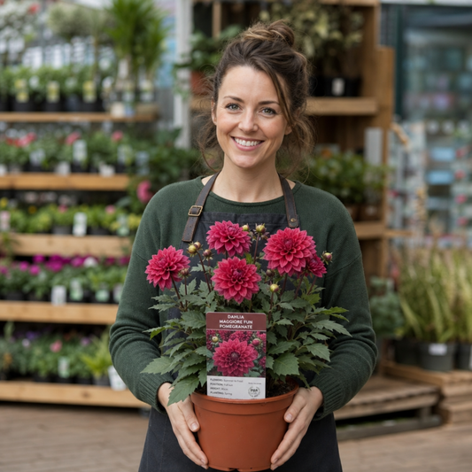 Dahlia 'Maggiore Fun Pomegranate' – Summer Flowering Perennial (3L Pot)