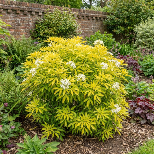 Choisya 'Goldfinger' (Mexican Orange Blossom) – Golden Evergreen Shrub (3L Pot)