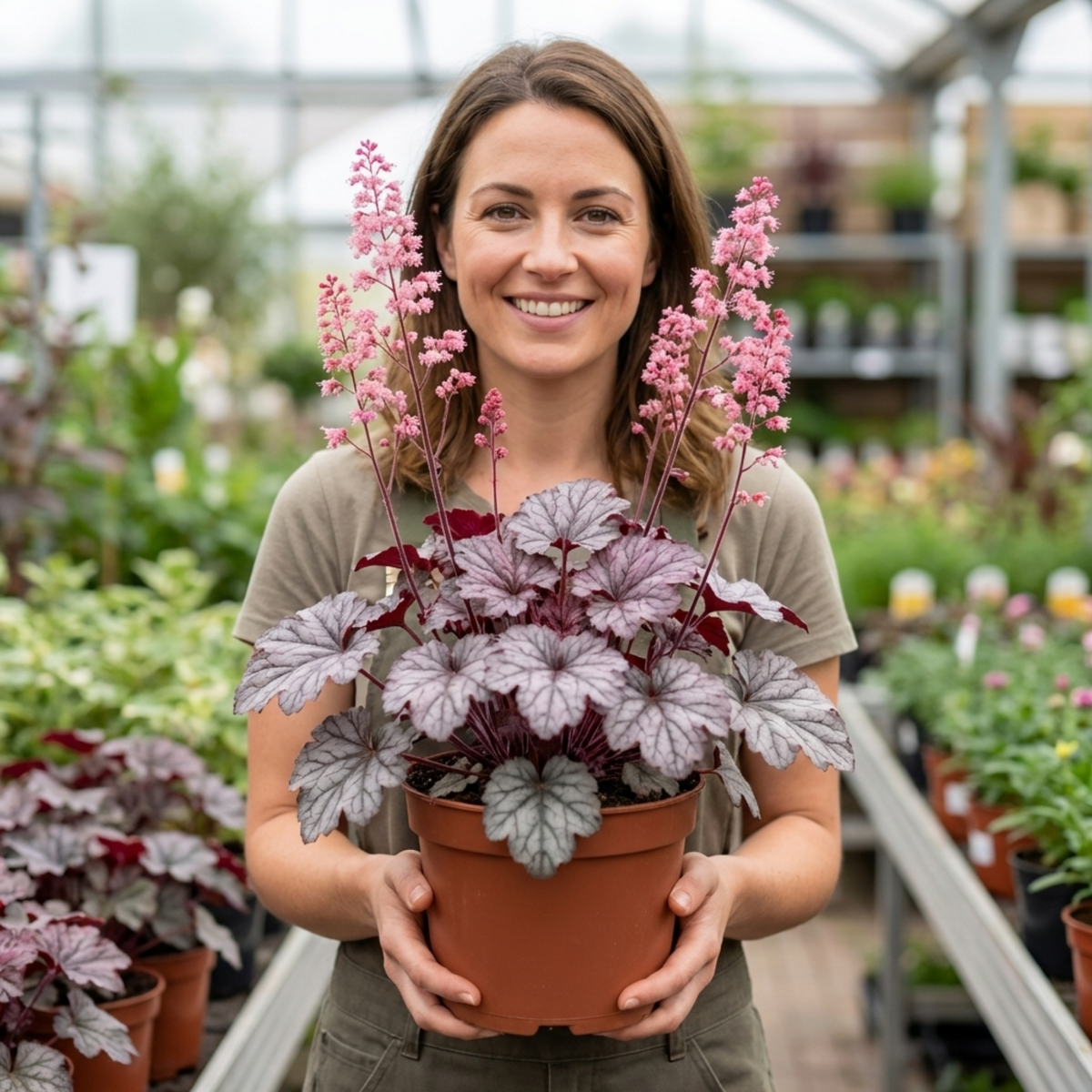 Heuchera 'Pink Fizz' (Coral Bells) – Evergreen Perennial (2L Pot)