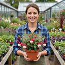 3 Trailing Fuchsia Sir Matt Busby Plants, Red & White, 10.5cm Pots, Summer Bedding