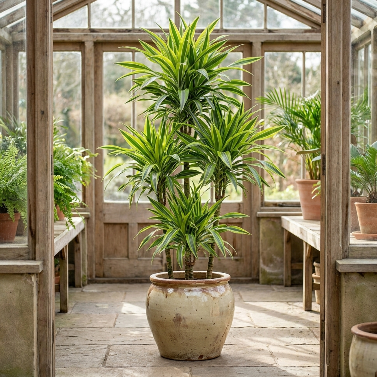 Dracaena 'Lemon Lime' (Dragon Tree) – Variegated Houseplant (2L Pot)
