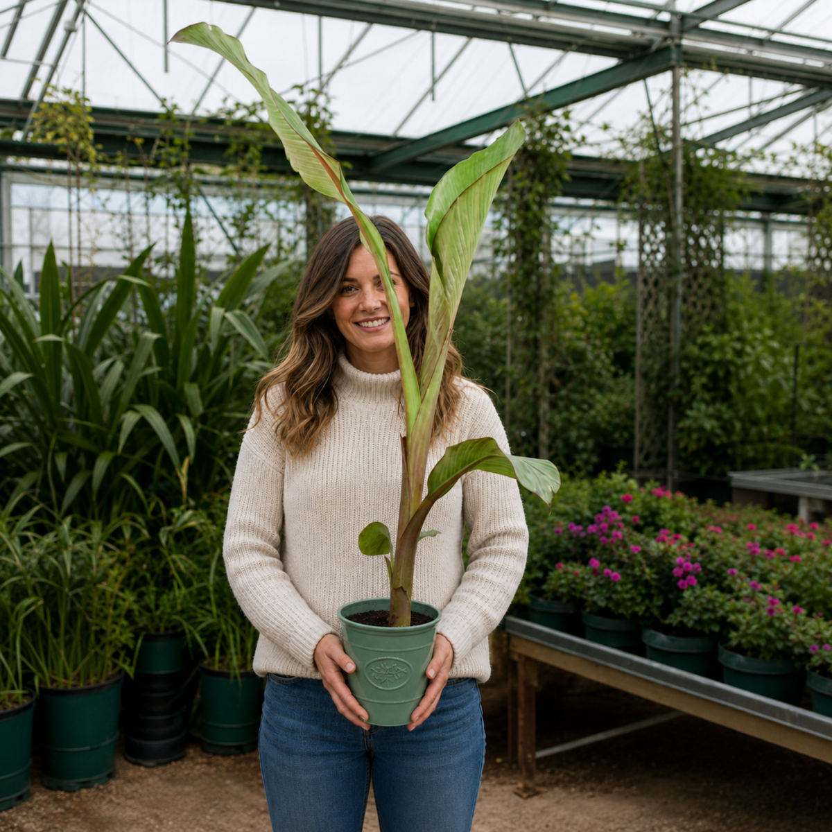 Banana (Musa) – Architectural Foliage Plant (3L Pot, 100 to 120cm Tall)